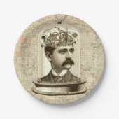 Clockwork Brain STEAMPUNK Papieren Bordje (Voorkant)