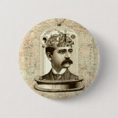 Clockwork Brain STEAMPUNK Ronde Button 5,7 Cm (Voorkant)