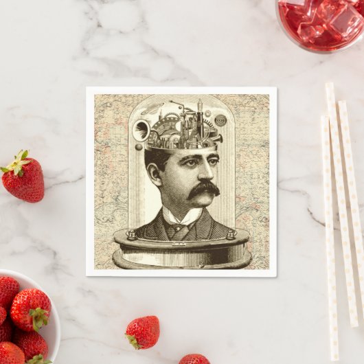 Clockwork Brain STEAMPUNK Servetten (Insitu)