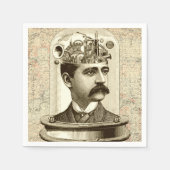 Clockwork Brain STEAMPUNK  Servetten (Voorkant)