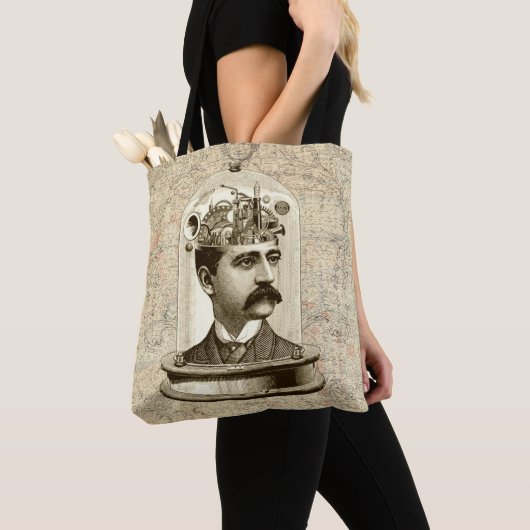 Clockwork Brain STEAMPUNK Tote Bag (Dichtbij)