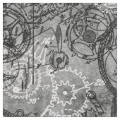 Clockwork Collage Gray Stof (Close Up)
