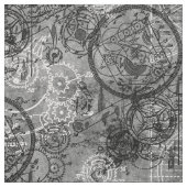 Clockwork Collage Gray Stof (Swatch)