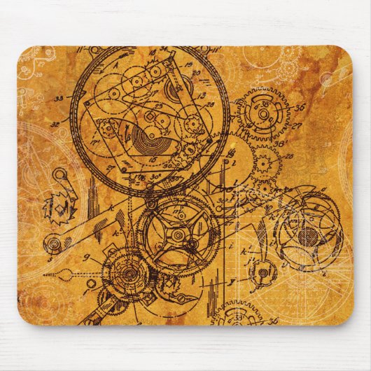 Clockwork Collage Muismat (Voorkant)