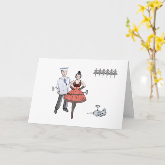 Clockwork Dancers Kaart (Gele Bloem)