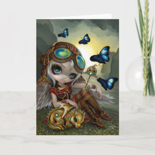 "Clockwork Dragonling"-Briefkaart Kaart