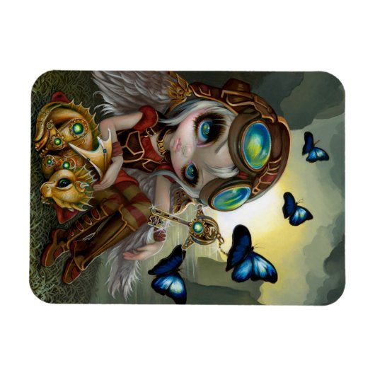 "Clockwork Dragonling" Flex Magnet Magneet (Horizontaal)