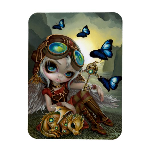 "Clockwork Dragonling" Flex Magnet Magneet (Verticaal)