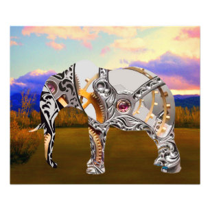 Clockwork Elephant Foto Afdruk