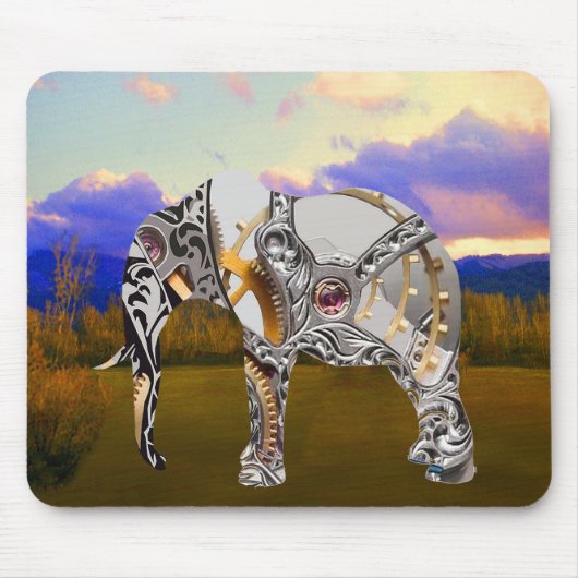 Clockwork Elephant Muismat (Voorkant)