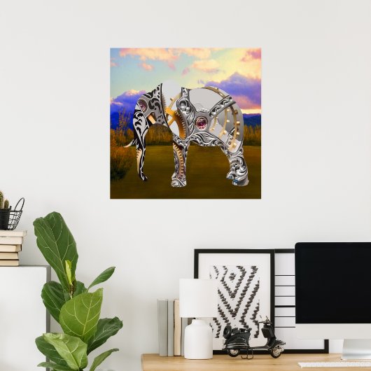 Clockwork Elephant Poster (Thuiskantoor)