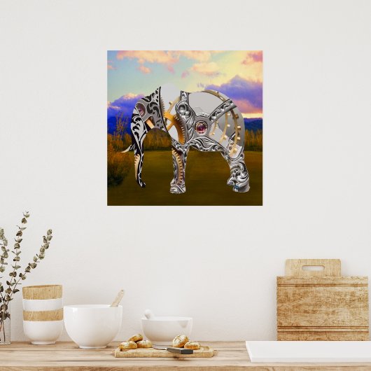Clockwork Elephant Poster (Keuken)