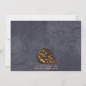 Clockwork en Leather, 5x7 de datum opslaan Save The Date (Achterkant)