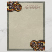 Clockwork en leer, briefhoofd (Voorkant)