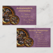 Clockwork en leer, visitekaartje (Voorkant / Achterkant)