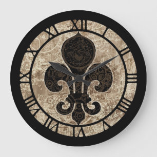 Clockwork Fleur De Lis Grote Klok