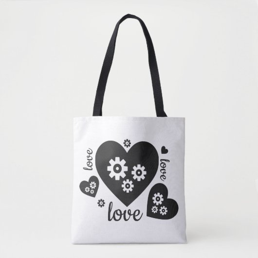 Clockwork Hearts Canvas tas (Voorkant)