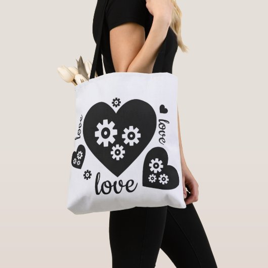 Clockwork Hearts Canvas tas (Dichtbij)
