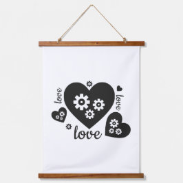 Clockwork Hearts Tapestry – Steampunk Romance Hangend Wandkleed