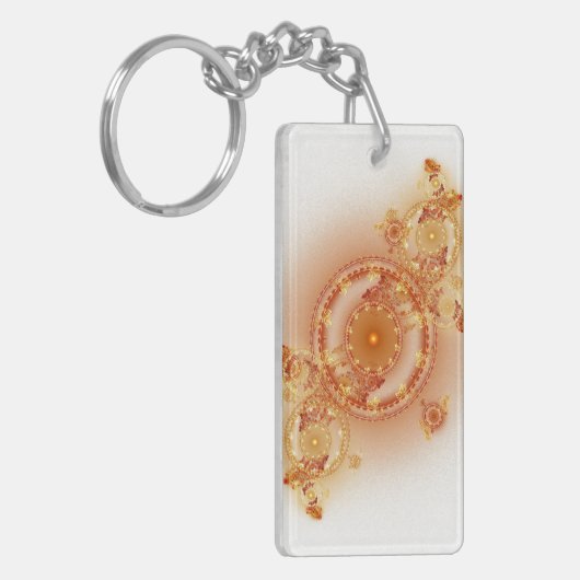 Clockwork I - Fractal Art Acrylische Sleutelhanger (Voorkant Links)