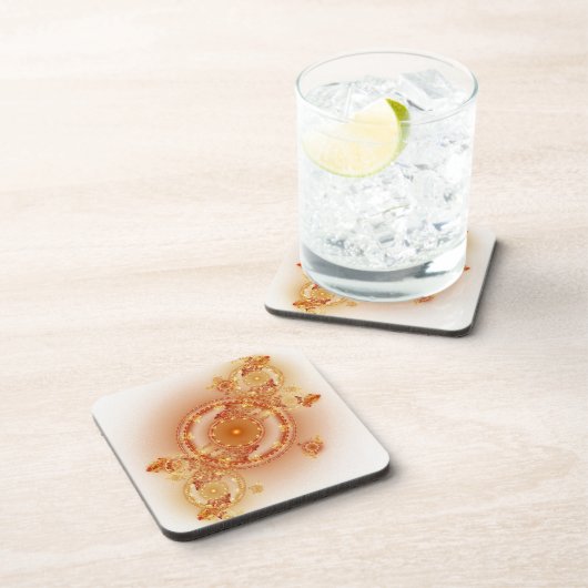 Clockwork I - Fractal Art Cork Onderzetter (Rechterzijde)