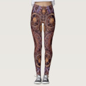 Clockwork  Industrial Steampunk Leggings (Voorkant)