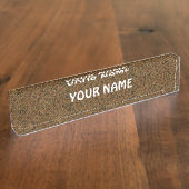 Clockwork  Industrial Steampunk Naambordje (Zijkant)