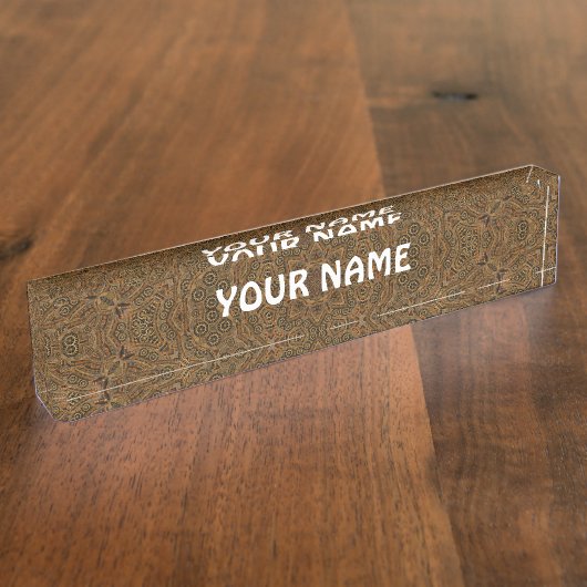 Clockwork Industrial Steampunk Naambordje (Zijkant)