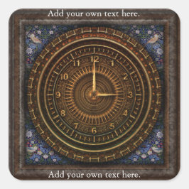 Clockwork Kloktijd Steampunk Victoriaans Vierkante Sticker
