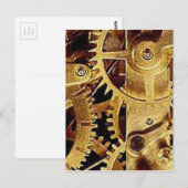 Clockwork MECANISMO RELÓGIO Briefkaart (Voorkant / Achterkant)