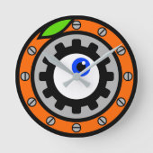 Clockwork Oranje Ronde Klok (Voorkant)