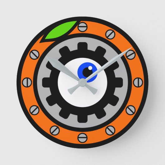 Clockwork Oranje Ronde Klok (Voorkant)
