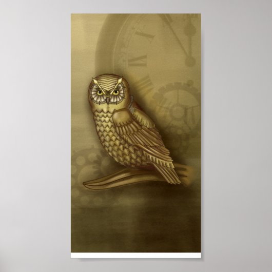 Clockwork Owl Print (Voorkant)