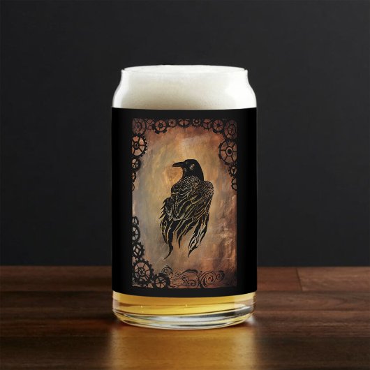 Clockwork Raven Blikvorm Glas