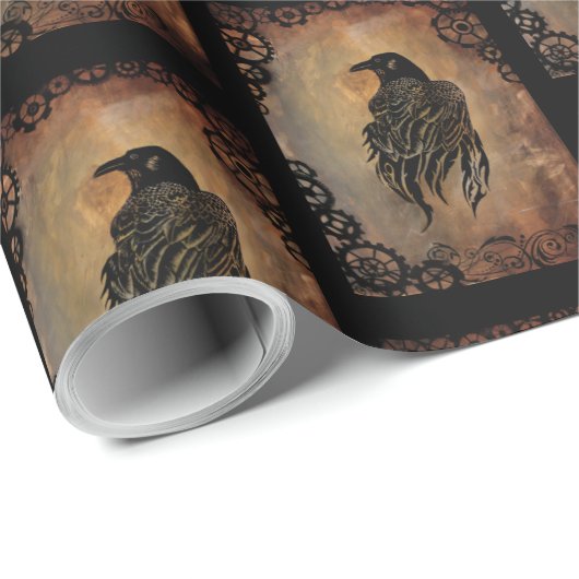 Clockwork Raven Cadeaupapier (Rol Hoek)