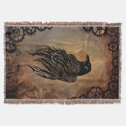 Clockwork Raven Deken (Voorkant)