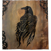 Clockwork Raven Douchegordijn (Voorkant)