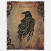 Clockwork Raven Fleece Deken (Voorkant)