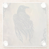 Clockwork Raven Glazen Onderzetter (Achterkant)