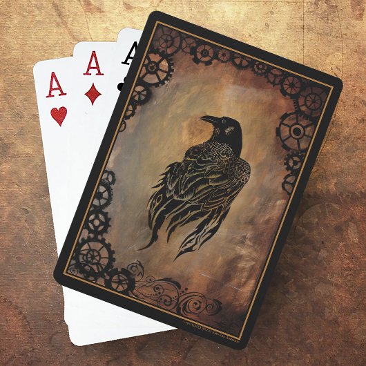 Clockwork Raven Pokerkaarten