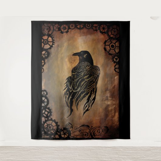 Clockwork Raven Wandkleed (Voorkant)