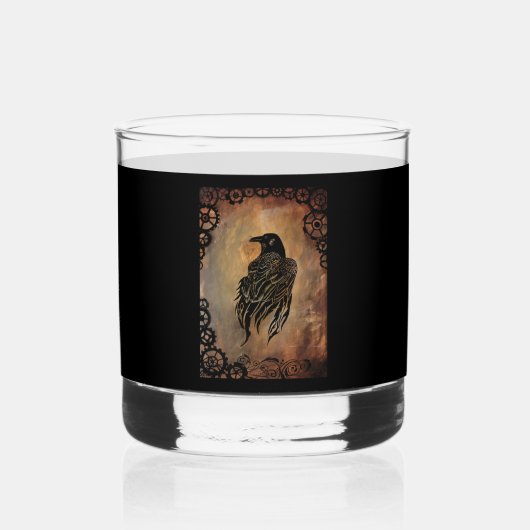 Clockwork Raven Whisky Glas (Voorkant)