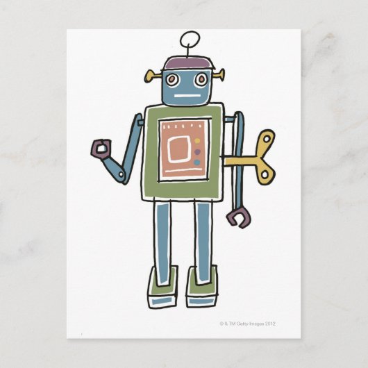Clockwork Robot Briefkaart (Voorkant)