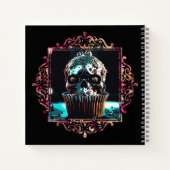 Clockwork schedel cupcake notitieboek (Achterkant)