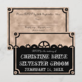 Clockwork Silhouette, 3,5-inch x5-inch bruiloft rs Kaart (Voorkant / Achterkant)