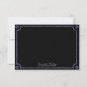 Clockwork Silhouette, 3,5 "x5" save the date (Achterkant)