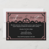 Clockwork Silhouette, trouwuitnodiging Kaart (Voorkant)