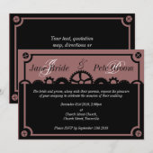 Clockwork Silhouette, trouwuitnodiging Kaart (Voorkant / Achterkant)