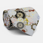 Clockwork Steampunk patroon grijs Stropdas (Opgerold)