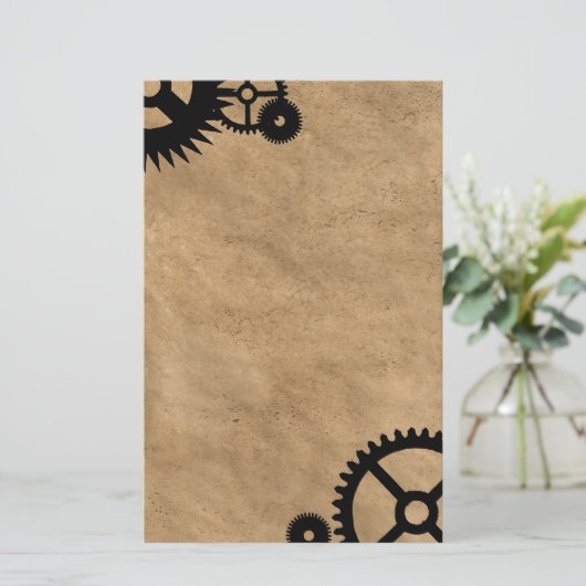 Clockwork Steampunk Stationery Briefpapier (Staand voorkant)